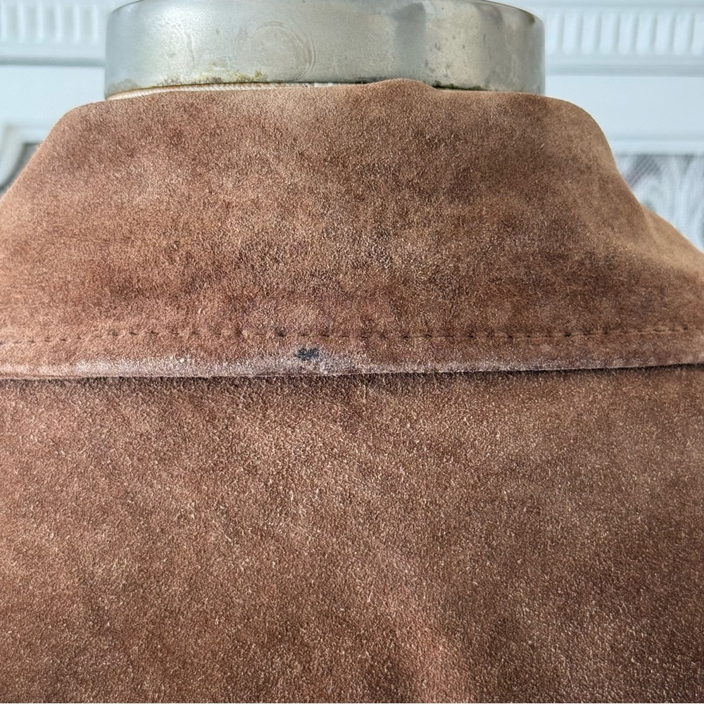 Vintage Brown Suede Shirt Jacket - Picture 7 of 15